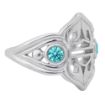 Picture of Women's Sterling Silver Swiss Blue Swirl Filigree Ring