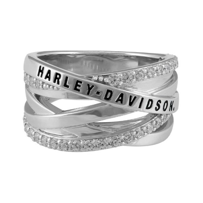 Picture of Women's Twisted Bling H-D Crystal Band Ring