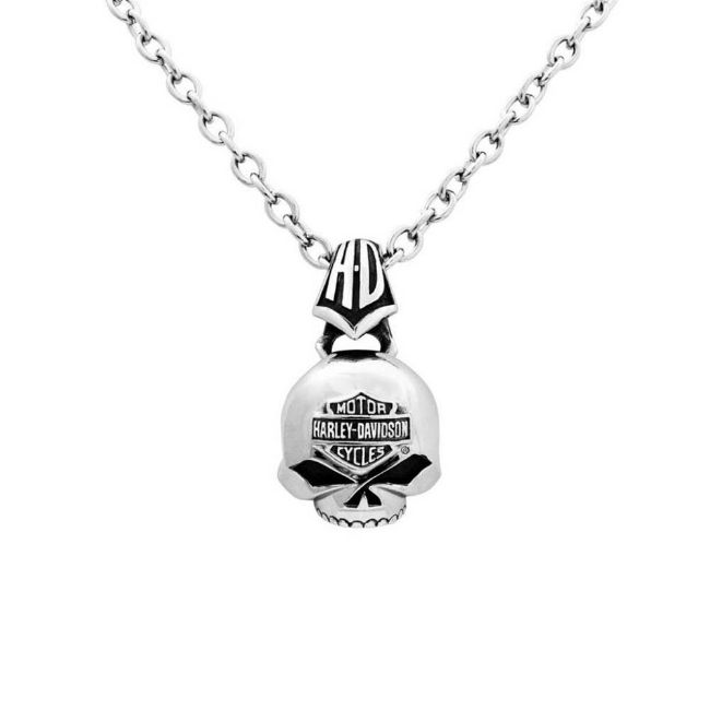 Picture of Men's Steel Skull Bar & Shield Necklace