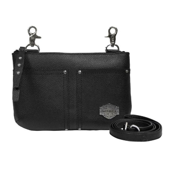 Picture of Women's B&S Filigree Pebbled Leather Zip Hip Bag