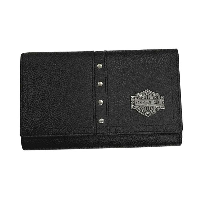Picture of Women's B&S Filigree 6 inch Tri-Fold Leather Wallet