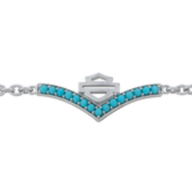 Picture of Women's Chevron Turquoise Chain Bracelet