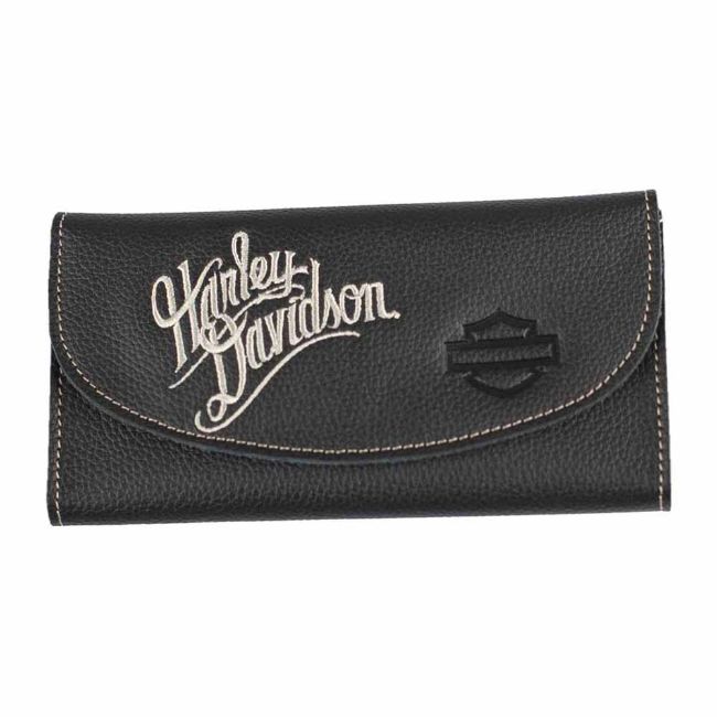 Picture of Women's Embroidered Script Tri-Fold Wallet