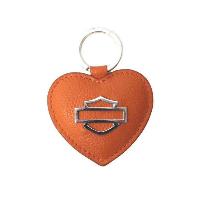 Picture of Women's Bar & Shield Heart Medallion Key Fob - Orange