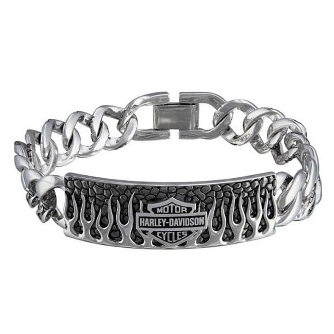 Picture of Men's Textured Flame ID Bracelet
