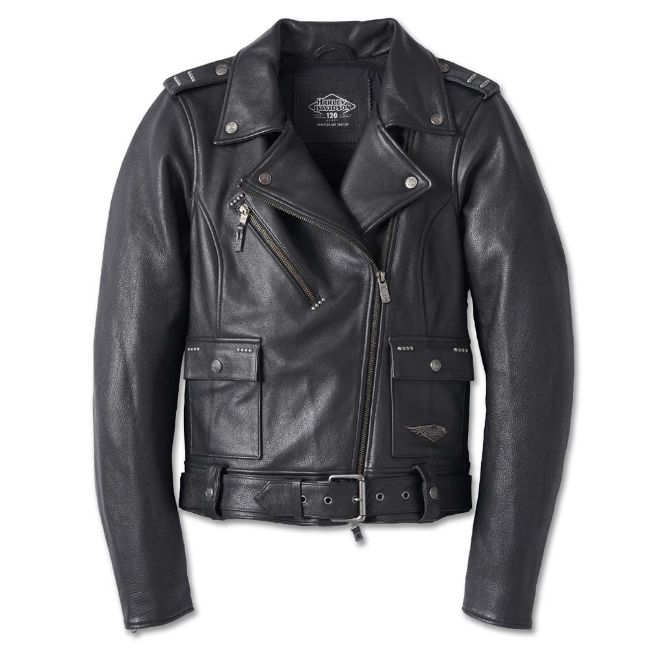 Picture of Women's 120th Anniversary Cycle Queen Leather Biker Jacket