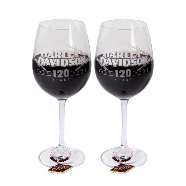 Picture of H-D 120th Anniversary Logo Wine Glass Set