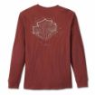 Picture of Men's Bar & Shield 3D Long Sleeve Tee - Russet Brown