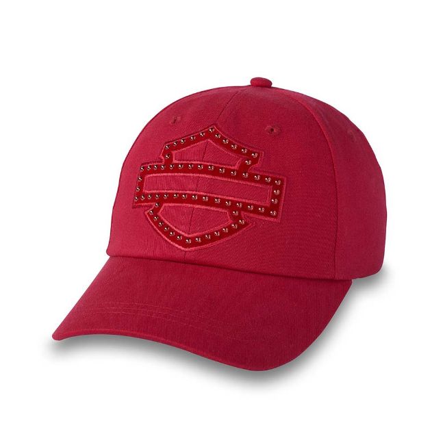 Picture of Women's Bar & Shield Embellished Baseball Cap - Chili Pepper