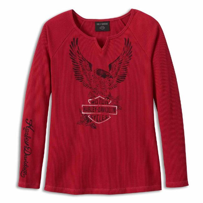 Picture of Women's Flying Eagle Long Sleeve Thermal Knit Top - Chili Pepper
