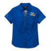 Picture of Women's Bar & Shield Zip Front Shirt - Lapis Blue