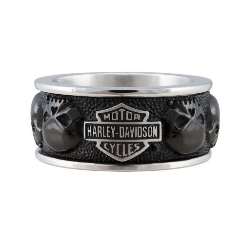 NEW W TAG. Harley Davidson skull leather bracelet. .... - Depop