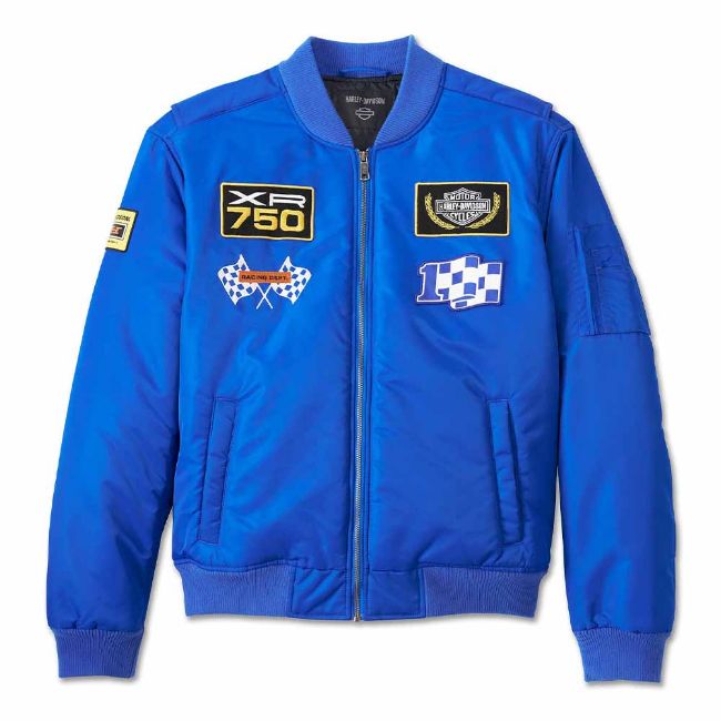 Picture of Men's At the Crank Bomber Jacket - Lapis Blue
