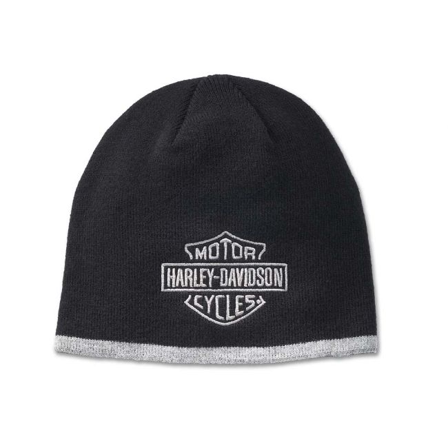 Picture of Bar & Shield Knit Beanie - Black Beauty