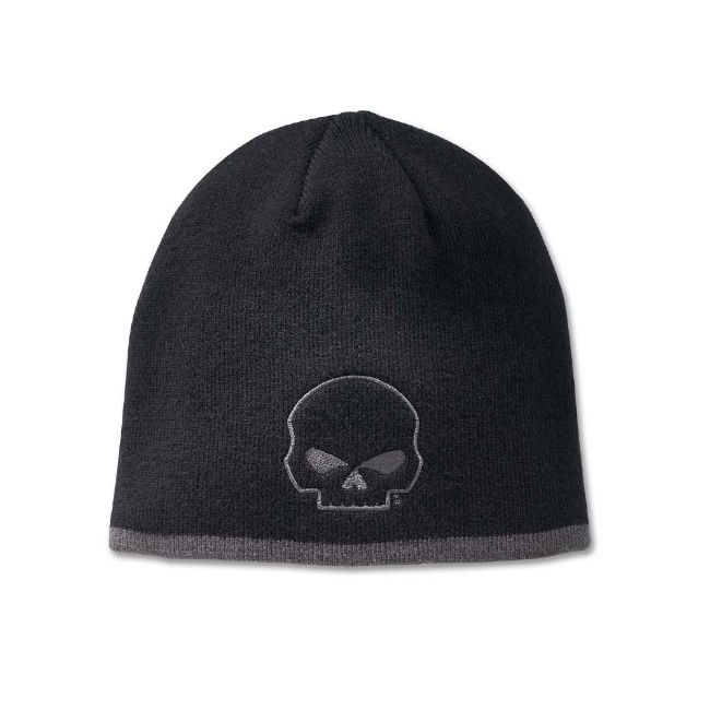 Picture of Willie G Skull Knit Beanie - Black Beauty