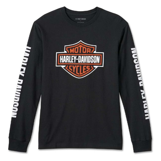 Picture of Men's Bar & Shield Long Sleeve Tee - Black
