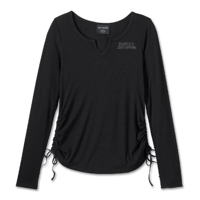 Picture of Women's Willie G Skull Tie Notch Neck Knit Top